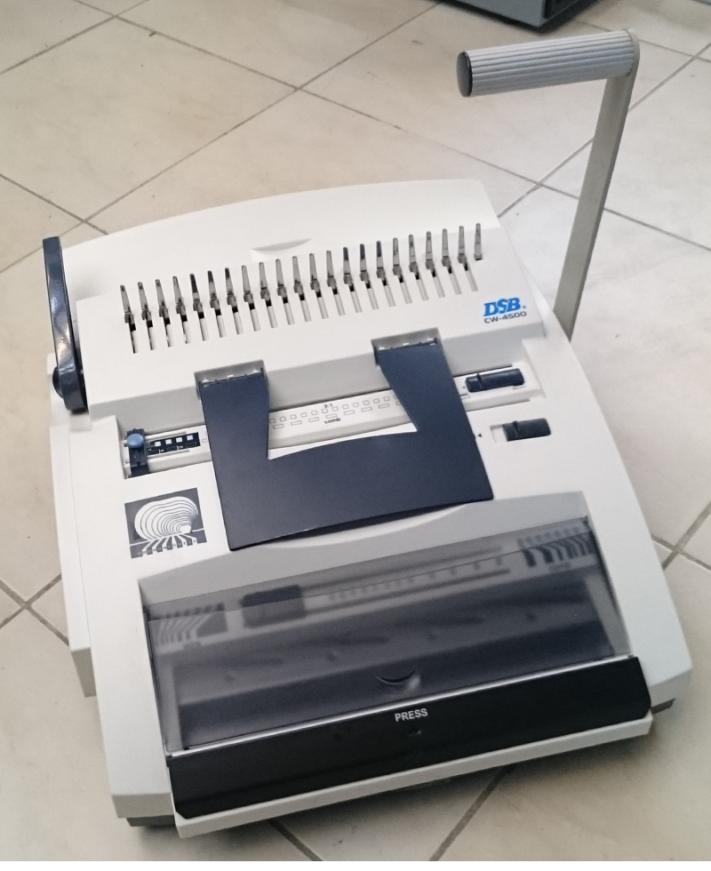 [[모닝힐][중고] DSB CW4500 전동 링 와이어 겸용 제본기]